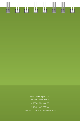 Вертикальные блокноты A7 - Зелено-синий стандарт Задняя обложка
