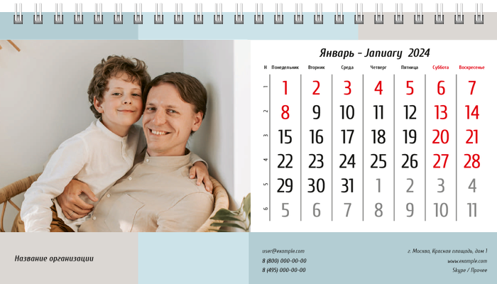 Настольные перекидные календари - Интерьер Январь
