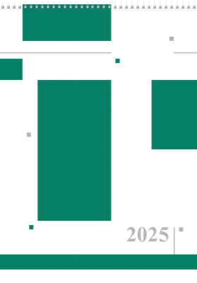 Вертикальные настенные перекидные календари - Зеленые блоки Обложка